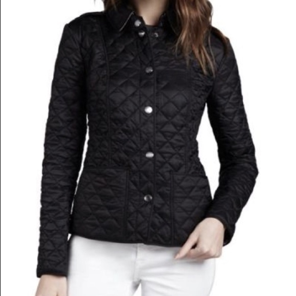 BURBERRY Dark Brown Quilted Jacket, Small